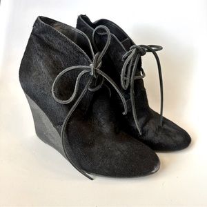 Burberry Heritage Bentons 105 Wedge Booties - Size 37.5
